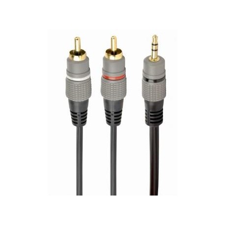 CABLE AUDIO 3.5MM TO 2RCA 5M/GOLD CCA-352-5M GEMBIRD