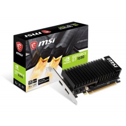 Graphics Card|MSI|NVIDIA GeForce GT 1030|2 GB|64 bit|PCIE 3.0 16x|GDDR4|Memory 2010 MHz|GPU 1431 MHz|Single Slot Fansink|1xHDMI|