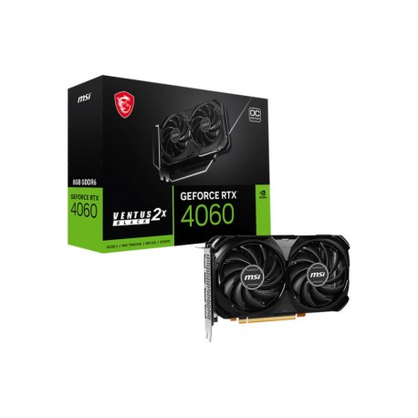 Graphics Card|MSI|NVIDIA GeForce RTX 4060|8 GB|GDDR6|128 bit|PCIE 4.0 8x|Dual Slot Fansink|1xHDMI|3xDisplayPort|RTX4060VEN2XBLK8