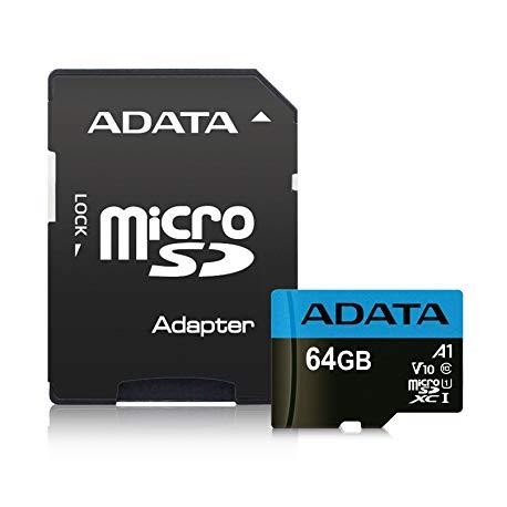 MEMORY MICRO SDXC 64GB CLASS10/W/A AUSDX64GUICL10A1-RA1 ADATA