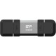 SILICON POWER 256 GB, USB TYPE-A and TYPE-C FLASH DRIVE, MOBILE C51, Silver