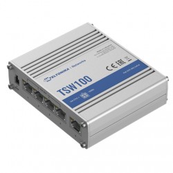 Teltonika | Industiral POE+ Swith | TSW100 | Unmanaged | Desktop | 1 Gbps (RJ-45) ports quantity 5 | SFP ports quantity | PoE po