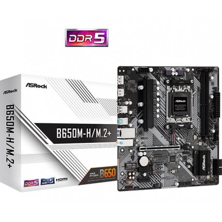 Mainboard|ASROCK|AMD B650|SAM5|Micro-ATX|Memory DDR5|Memory slots 2|1xPCI-E|2xPCI-Express 4.0 1x|1xPCI-Express 4.0 16x|1xM.2|1xH