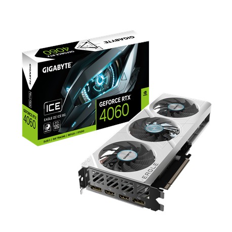 Gigabyte 8 GB | GDDR6 | GeForce RTX 4060 | NVIDIA | Memory clock speed 2505 MHz | GV-N4060EAGLEOC ICE-8GD