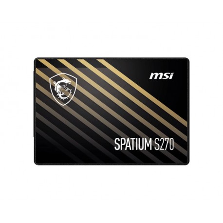 SSD|MSI|SPATIUM S270|240GB|SATA|3D NAND|Write speed 400 MBytes/sec|Read speed 500 MBytes/sec|2,5"|TBW 250 TB|MTBF 2000000 hours|