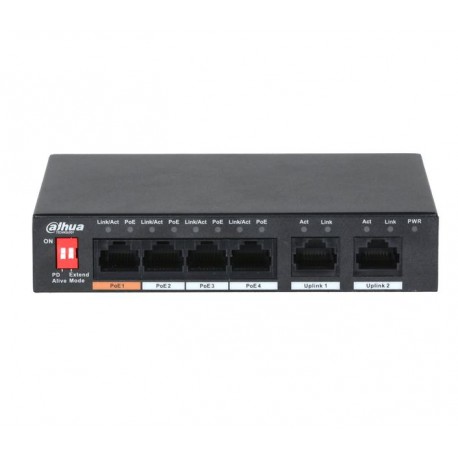 Switch|DAHUA|PFS3006-4ET-60|Type L2|PoE ports 4|60 Watts|DH-PFS3006-4ET-60-V2