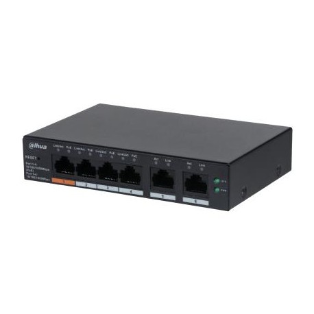 Switch|DAHUA|CS4006-4GT-60|Type L2|Desktop/pedestal|PoE ports 4|60 Watts|DH-CS4006-4GT-60
