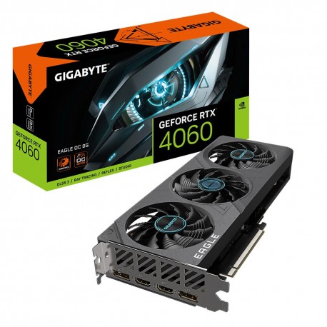 Graphics Card|GIGABYTE|NVIDIA GeForce RTX 4060|8 GB|GDDR6|128 bit|PCIE 4.0 16x|Dual Slot Fansink|2xHDMI|2xDisplayPort|GV-N4060EA