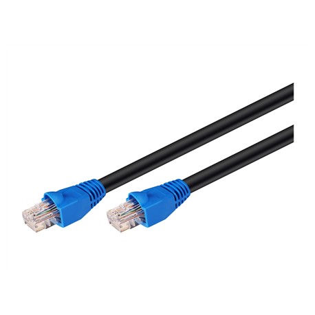 Goobay CAT 6 Outdoor Patch Cable, U/UTP, 50 m, Black