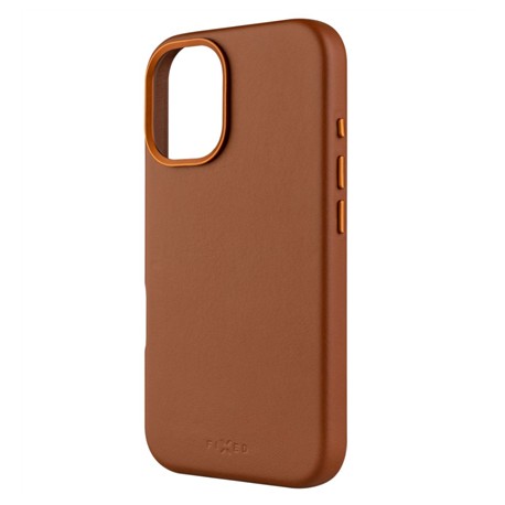 Fixed MagLeather | Back cover | Apple | iPhone 16 | Leather | Brown