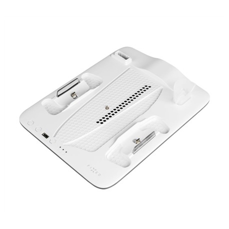 Fixed Multifunctional Station for PlayStation 5 (Slim) with Fans and Charging for two DualSense Controllers | FIXPS5S-MCS-BW