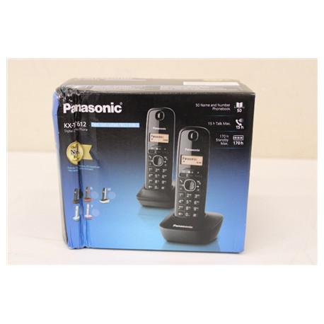 SALE OUT. Panasonic KX-TG1612FXH Cordless phones, Black | Panasonic | Cordless | KX-TG1612FXH | Built-in display | Caller ID | B