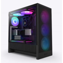 Case|NZXT|H5 FLOW RGB 2024|MidiTower|Case product features Transparent panel|Not included|ATX|EATX|MicroATX|MiniITX|Colour Black