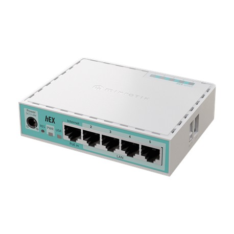 MikroTik RouterBOARD hEX | E50UG | 10/100/1000 Mbit/s | Ethernet LAN (RJ-45) ports 5 | Mesh Support No | MU-MiMO No | No mobile 