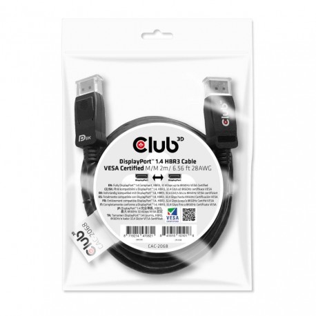 CABLE DP TO DP 2M/M/M CAC-2068 CLUB3D