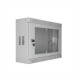 SOMI Networks | 3U, 19” Standard Vertical Installation Vertical Mount Cabinet | 3U-54/18SNC | Gray | Cable Entrances Glass Doors