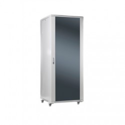 SOMI Networks | 27U, 19″ Freestanding Cabinet | 27U-60/60NAC | Gray | Max Load 800kg Removable and Lockable Side Panels Glass Do