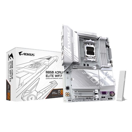 Gigabyte B850 A ELITE WF7 ICE | Processor family AMD | Processor socket AM5 | DDR5 | Supported hard disk drive interfaces SATA, 