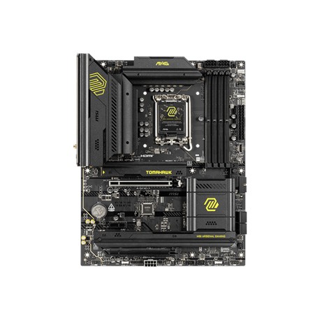 MSI MAG B860 TOMAHAWK WIFI | Processor family Intel | Processor socket LGA1851 | DDR5 | Supported hard disk drive interfaces SAT