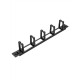 SOMI Networks | 19“ Toolless Cable Management Bar with 5pcs Plastc Rings | CMB-02-TOL | Black | Ring Diameter 45x70mm