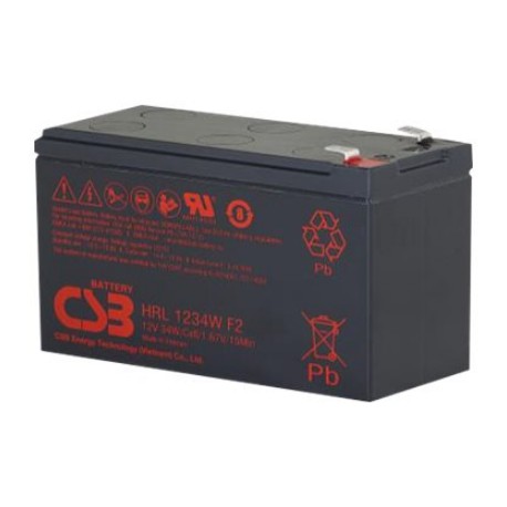 CSB Battery Battery 12V 9Ah 34W Pb F2 | HRL1234W