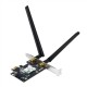 Asus WiFi 7 PCI-E Adapter with 2 external antennas | PCE-BE6500 | 802.11be | Mesh Support No | MU-MiMO No | No mobile broadband