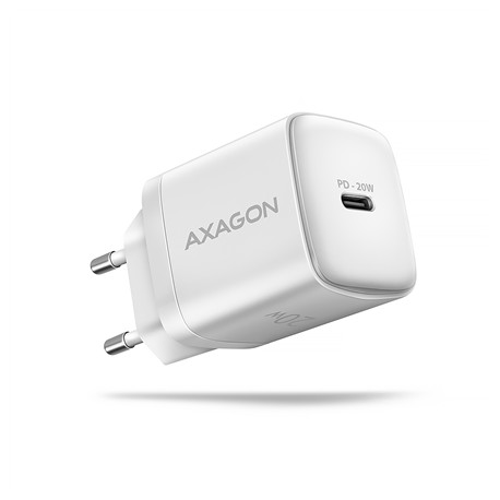 AXAGON Wallcharger 1x port USB-C, PD3.0 / PPS /QC4+/AFC/FCP/Apple, 20W | ACU-PD20W