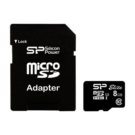 Silicon Power | Elite 8GB microSDHC UHS-I | 8 GB | Micro SDHC | Flash memory class Class 10 | SD