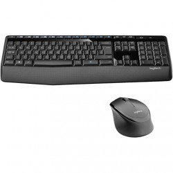 Logitech MK345 Keyboard and Mouse Set Wireless Mouse included Batteries included US Wireless connection USB Black