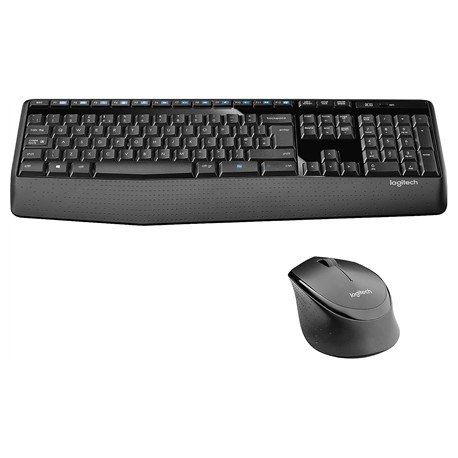 Logitech MK345 Keyboard and Mouse Set Wireless Mouse included Batteries included US Wireless connection USB Black