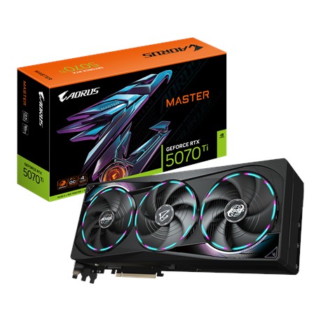 Gigabyte AORUS GeForce RTX 5070 Ti MASTER 16G | NVIDIA | 16 GB | GeForce RTX 5070 Ti | GDDR7 | HDMI ports quantity 1 | PCI-E 5.0