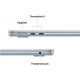 Apple MacBook | Air | Sky Blue | 13 " | IPS | 2560 x 1664 pixels | Apple M4 | 16 GB | Solid-state drive capacity 256 GB | Apple 