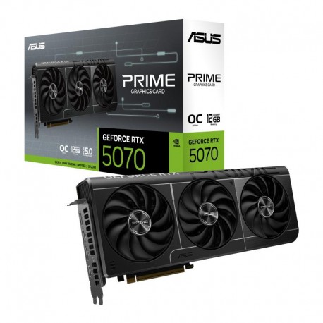 Graphics Card|ASUS|NVIDIA GeForce RTX 5070|12 GB|GDDR7|192 bit|PCIE 5.0 16x|Triple slot Fansink|1xHDMI|3xDisplayPort|PRIME-RTX50