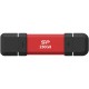 Silicon Power DS72 | 250 GB | USB Type-A/USB Type-C 3.2 Gen 2 | Red