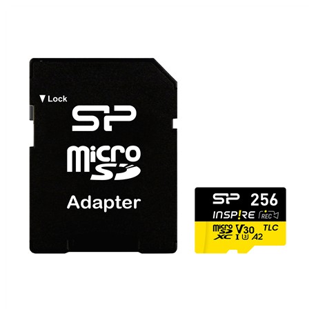 Silicon Power Inspire | 256 GB | microSDXC | Flash memory class C10, UHS-I U3, V30
