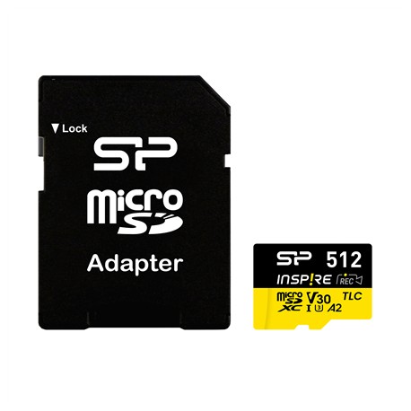 Silicon Power Inspire | 512 GB | microSDXC | Flash memory class C10, UHS-I U3, V30