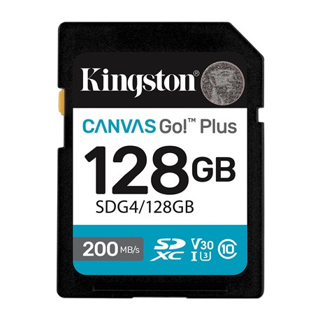 Kingston | Canvas Go! Plus | 128 GB | SD | Flash memory class Class 10, UHS-I, U3, V30