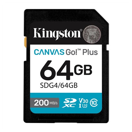 Kingston | Canvas Go! Plus | 64 GB | SD | Flash memory class Class 10, UHS-I, U3, V30