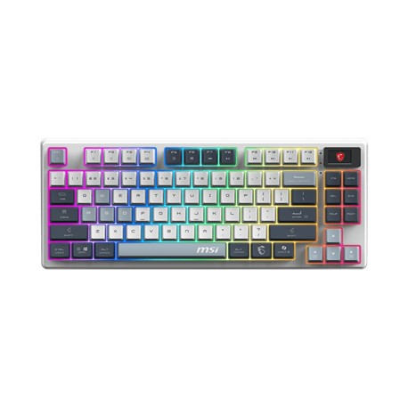 MSI FORGE GK600 TKL WIRELESS SKY | Gaming Keyboard | Wireless | US | Bluetooth | 2.4 GHz, Bluetooth, USB 2.0 | Mechanical Linear