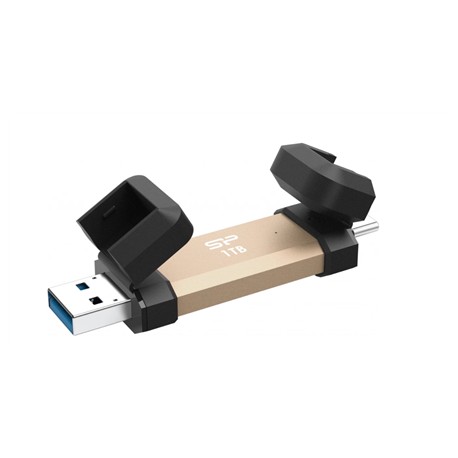 Silicon Power DS72 | 1000 GB | USB Type-A and USB Type-C 3.2 Gen 2 | Gold