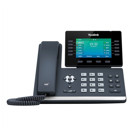 Yealink | Prime Business Phone to Deliver Optimum Desktop Productivity | SIP-T54W | Built-in display | Black | Speakerphone