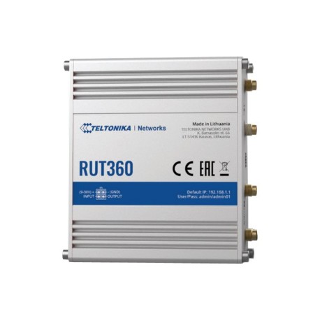 Teltonika Industrial Cellular Router RUT360 LTE CAT6 1 x LAN ports, 10/100 Mbps, compliance with IEEE 802.3, IEEE 802.3u standar