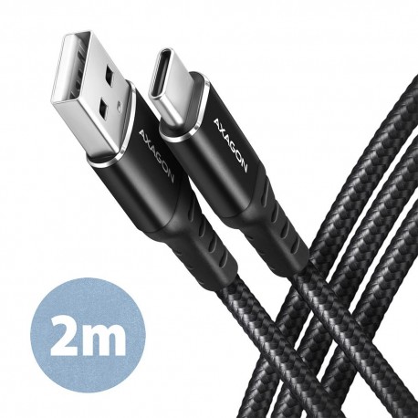 CABLE USB-C TO USB2.0 2M/BLACK BUCM-AM20AB AXAGON