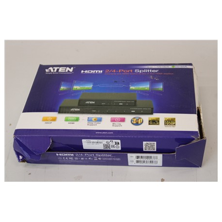SALE OUT. | Aten | 4-Port 4K HDMI Splitter | VS184A | DAMAGED PACKAGING