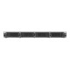 Lanberg 19" cable management brush panel 5 rings type B 1U | AK-1203-B | Black