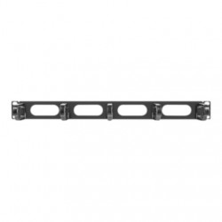 Lanberg 19" cable management panel 5 rings - type B 1U | AK-1205-B | Black