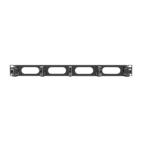 Lanberg 19" cable management panel 5 rings - type B 1U | AK-1205-B | Black