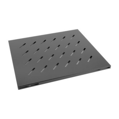 Lanberg 19" fixed shelf 1U/465x515mm, max load capacity up to 120kg | AK-1003-B | Black