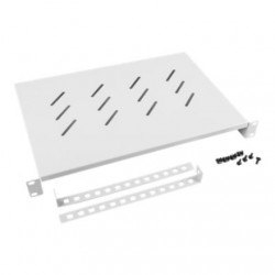 Lanberg 19" fixed shelf 1U/483x300mm, max load capacity up to 25kg | AK-1004-S | Grey