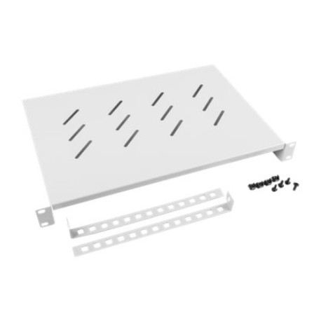 Lanberg 19" fixed shelf 1U/483x300mm, max load capacity up to 25kg | AK-1004-S | Grey
